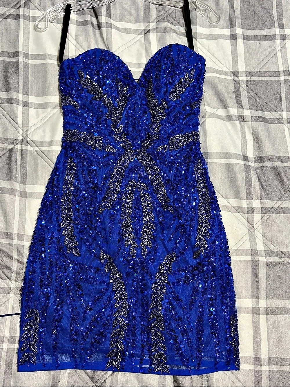 HENRI'S Blue Sequin Mini Dress